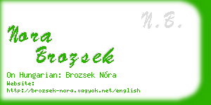 nora brozsek business card